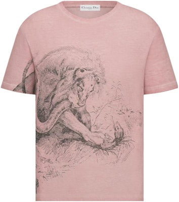 (Women) DIOR SS23 Pink Animal Print Pullover T-Shirt. 253T09A4404-X4839 Buy (Women) DIOR SS23 Pink Animal Print Pullover T-Shirt. 253T09A4404-X4839