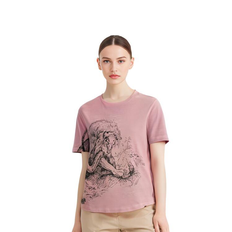Shop (Women) DIOR SS23  Pink Animal Print Pullover T-Shirt. 253T09A4404-X4839