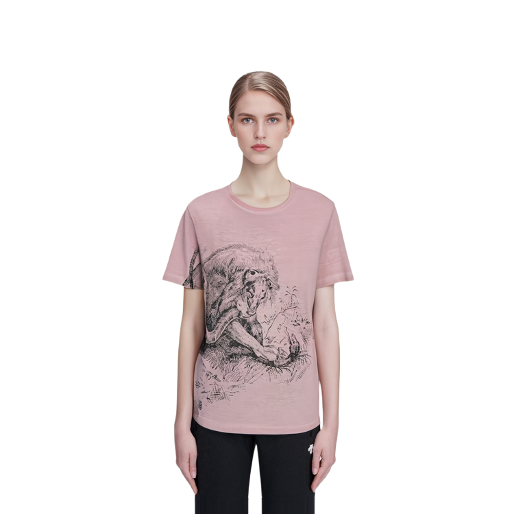 Purchase (Women) DIOR SS23  Pink Animal Print Pullover T-Shirt. 253T09A4404-X4839