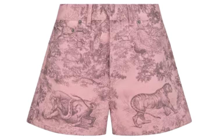 (Women) DIOR SS23  Pink Printed Casual Shorts. 342P83A3475-X4839