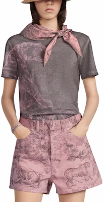 (W) DIOR SS23 粉色印花休闲短裤 342P83A3475-X4839 Shop (W) DIOR SS23 粉色印花休闲短裤 342P83A3475-X4839