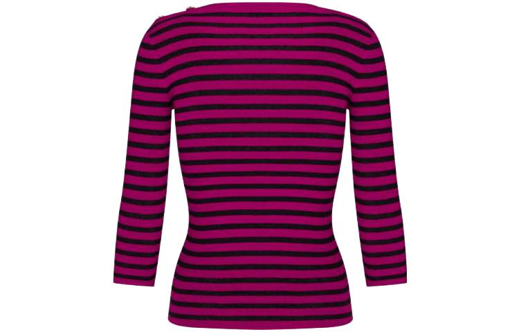 (Women) DIOR SS23  Striped Letter Knit Long Sleeve Top in Pink. 344S97AM729-X4858 圖 3