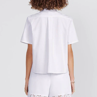 (W) DIOR SS23 ホワイトフローラルカットアウト半袖ボタンアップシャツ. 322B46M3177-X0100 Purchase (W) DIOR SS23 ホワイトフローラルカットアウト半袖ボタンアップシャツ. 322B46M3177-X0100