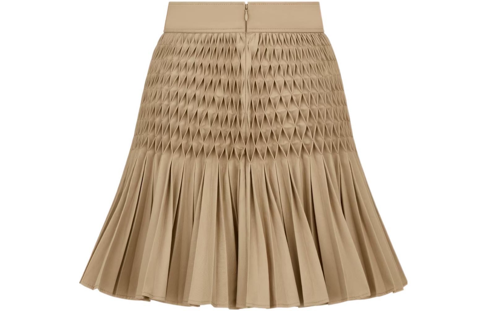 Lookbook (W) DIOR SS23 女款米色高腰百褶休閒短裙 321J44A3332-X1700