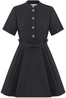 (Women) DIOR SS23 Black Ruffled Tie Flare Short-Sleeve Dress Fashion 321R23A1166-X9000 (Women) DIOR SS23 Black Ruffled Tie Flare Short-Sleeve Dress Fashion 321R23A1166-X9000