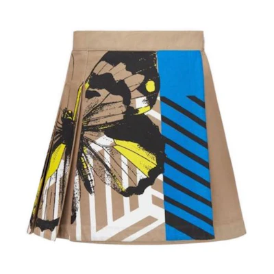(Women) DIOR SS23 Butterfly Print Mini Skirt Women’s Khaki Color. 227J67A3348-X1834