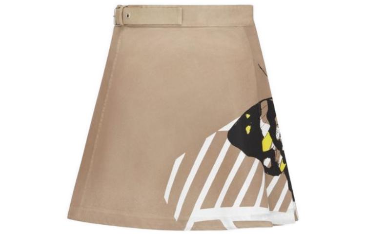 Lookbook (W) DIOR SS23 蝴蝶印花迷你裙 女款 卡其色. 227J67A3348-X1834