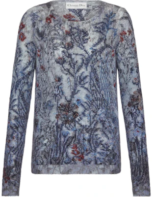 (W) DIOR SS23 農曆新年花卉提花絲混紡毛衣 女款 藍色 314S78AM421-X5828 Buy (W) DIOR SS23 農曆新年花卉提花絲混紡毛衣 女款 藍色 314S78AM421-X5828