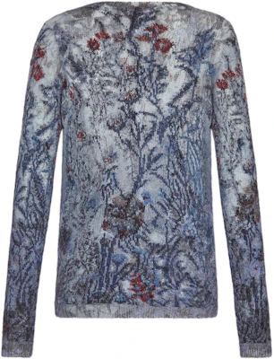 (W) DIOR SS23 農曆新年花卉提花絲混紡毛衣 女款 藍色 314S78AM421-X5828 Lookbook (W) DIOR SS23 農曆新年花卉提花絲混紡毛衣 女款 藍色 314S78AM421-X5828