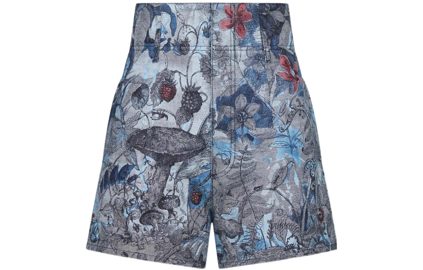 Order (W) ディオール SS23 春節 ハイウエスト プリント デニムショーツ ウィメンズ ブルー. 312P72A3548-X5828