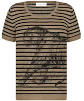 (Women) DIOR SS23 Oversized Striped T-Shirt with Toile de Jouy Print Hazel Brown. 254S28AM738-X1800 (Women) DIOR SS23 Oversized Striped T-Shirt with Toile de Jouy Print Hazel Brown. 254S28AM738-X1800