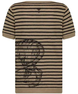 (W) DIOR SS23 男款寬鬆條紋Toile de Jouy印花T恤 榛棕色 254S28AM738-X1800 Lookbook (W) DIOR SS23 男款寬鬆條紋Toile de Jouy印花T恤 榛棕色 254S28AM738-X1800