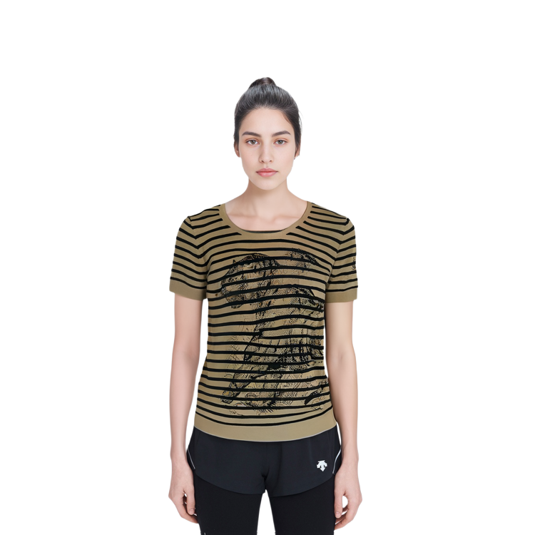 (Women) DIOR SS23 Oversized Striped T-Shirt with Toile de Jouy Print  Hazel Brown. 254S28AM738-X1800 圖 4