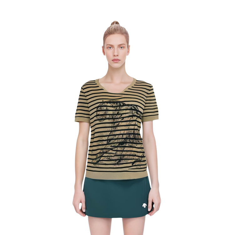 (Women) DIOR SS23 Oversized Striped T-Shirt with Toile de Jouy Print  Hazel Brown. 254S28AM738-X1800 圖 5