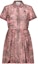 Order (Women) Dior SS23 Pink Animal Print Short-Sleeve Button-Up Dress for Women. 341R32A3877-X4839