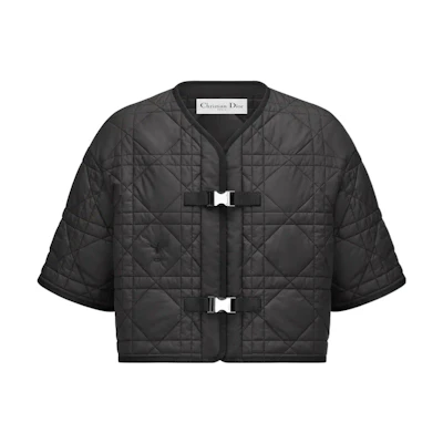 (Women) DIOR SS23 Quilted Short Sleeve Jacket Women’s Black 327C31A2827-X9000