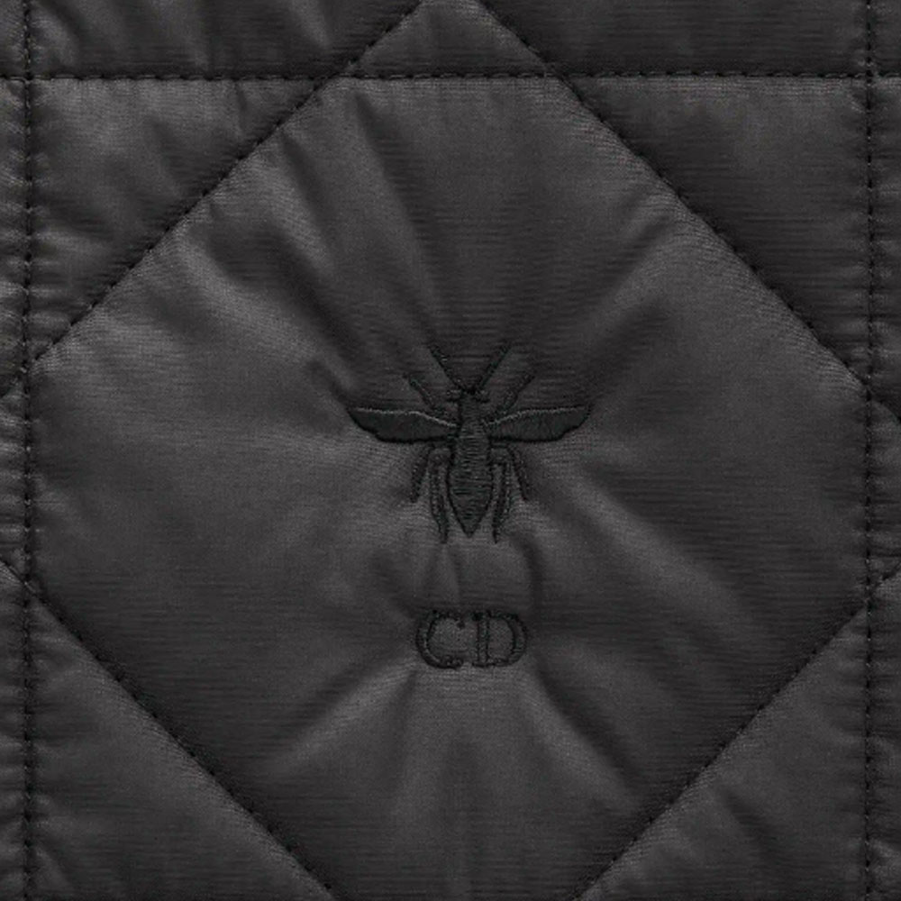 Cheap (W) DIOR SS23 Jaket Quilted Lengan Pendek Wanita Hitam 327C31A2827-X9000