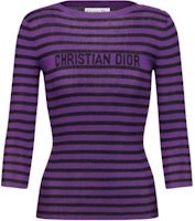 (Women) DIOR SS23 Striped Slim-Fit Knit Sweatshirt Women’s Purple 344S97AM729-X4880 (Women) DIOR SS23 Striped Slim-Fit Knit Sweatshirt Women’s Purple 344S97AM729-X4880