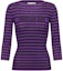 Buy (W) ディオール SS23 ストライプ スリムフィット ニットスウェットシャツ パープル レディース 344S97AM729-X4880