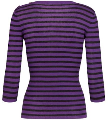 (W) ディオール SS23 ストライプ スリムフィット ニットスウェットシャツ パープル レディース 344S97AM729-X4880 Lookbook (W) ディオール SS23 ストライプ スリムフィット ニットスウェットシャツ パープル レディース 344S97AM729-X4880