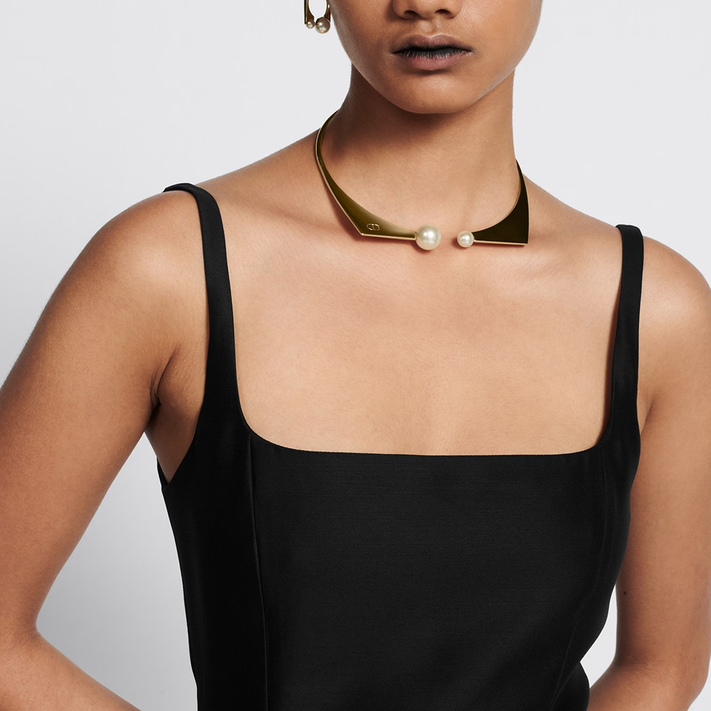 Details for (W) DIOR SS24 黑色百褶方領中長連衣裙 421R73A1212-X9000