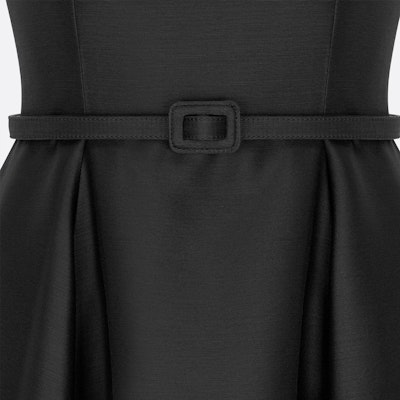 (W) DIOR SS24 黑色百褶方領中長連衣裙 421R73A1212-X9000 Sizing (W) DIOR SS24 黑色百褶方領中長連衣裙 421R73A1212-X9000