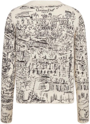 (W) DIOR SS24 캐시미어 스웨터 아키텍처 자수 - 멀티컬러. 444S57AM034-X0930 Lookbook (W) DIOR SS24 캐시미어 스웨터 아키텍처 자수 - 멀티컬러. 444S57AM034-X0930