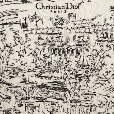 (W) DIOR SS24 캐시미어 스웨터 아키텍처 자수 - 멀티컬러. 444S57AM034-X0930 Sizing (W) DIOR SS24 캐시미어 스웨터 아키텍처 자수 - 멀티컬러. 444S57AM034-X0930