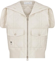 (Women) DIOR SS24 Solid Color Embroidered Logo Zip Vest Beige. 417C75A2827-X0250 (Women) DIOR SS24 Solid Color Embroidered Logo Zip Vest Beige. 417C75A2827-X0250