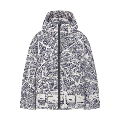 (Women) DIOR SS24 White Logo Print Zip-Up Hoodie Jacket. 357C25A2780-X1850