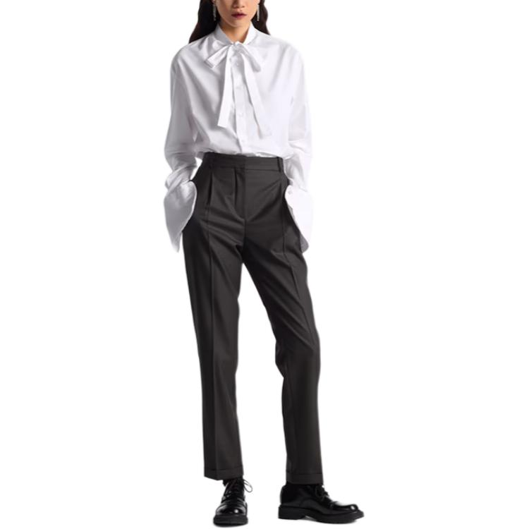 (Women) DIOR SS24  White Long Sleeve Shirt with Logo Embroidery and Bow Detail. 441B39A3356-X0100 圖 4