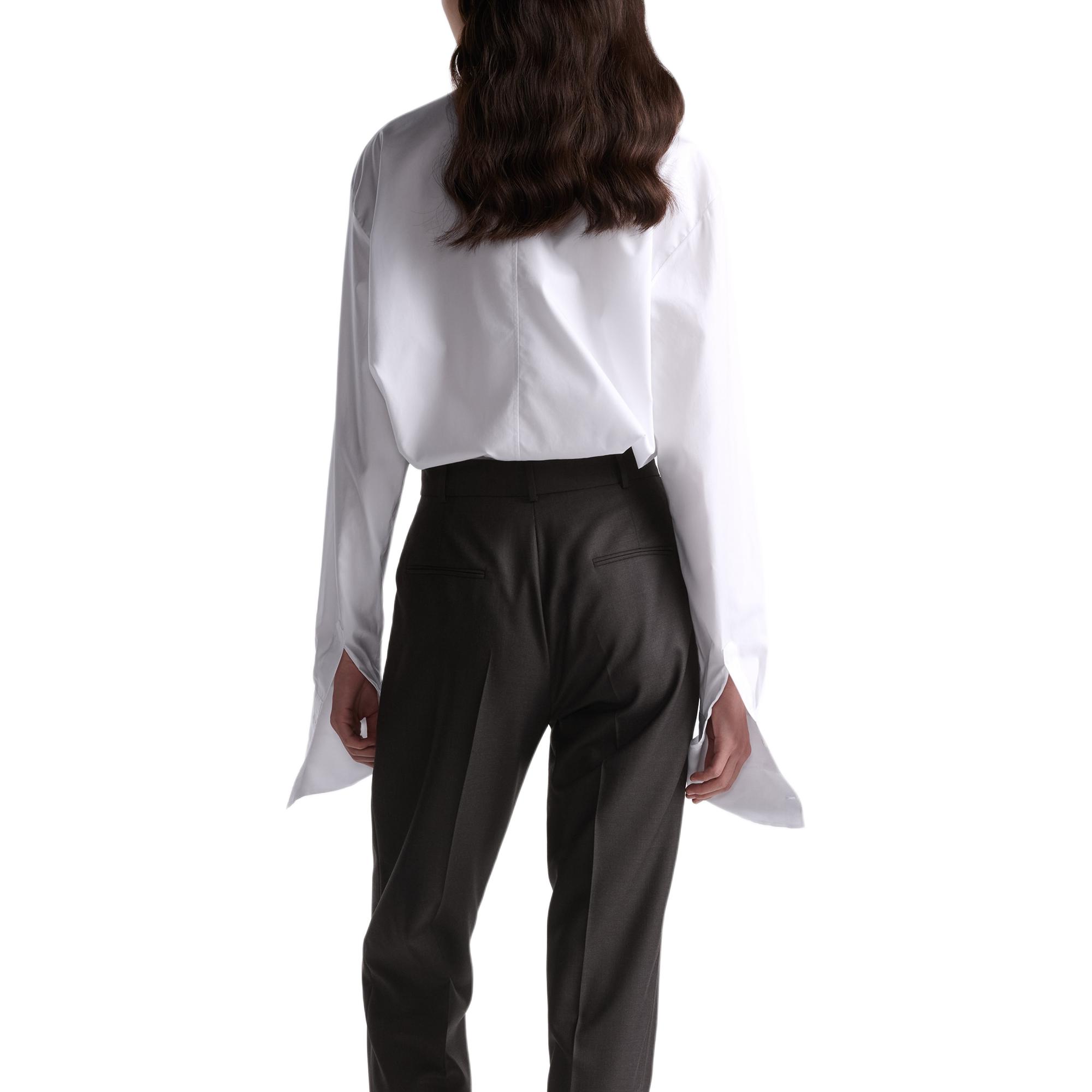 (Women) DIOR SS24  White Long Sleeve Shirt with Logo Embroidery and Bow Detail. 441B39A3356-X0100 圖 5