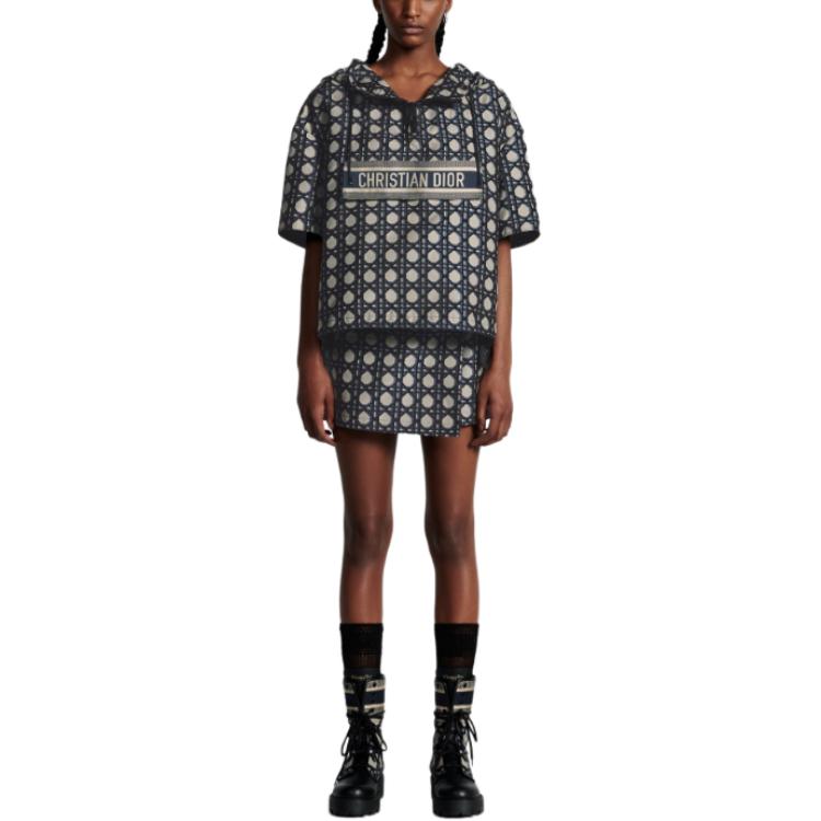 (Women) DIOR SS24 Navy Blue Cannage Pattern Flared Casual Skort for Women. 417P15A2378-X5856 圖 4