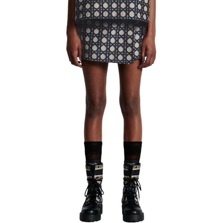 (Women) DIOR SS24 Navy Blue Cannage Pattern Flared Casual Skort for Women. 417P15A2378-X5856 圖 5