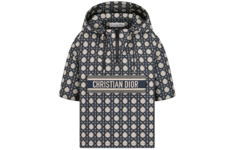 Order (Women) Dior SS24 Navy Blue Monogram Print Short-Sleeve Jacket 417C19A2378-X5856