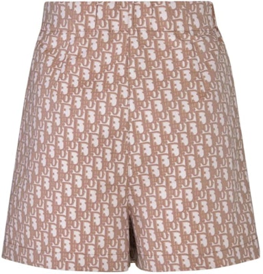 (W) DIOR SS24 Oblique Jacquard Taffeta Pantalones Cortos Acampanados Mujer 357P15A2970-X5803 4