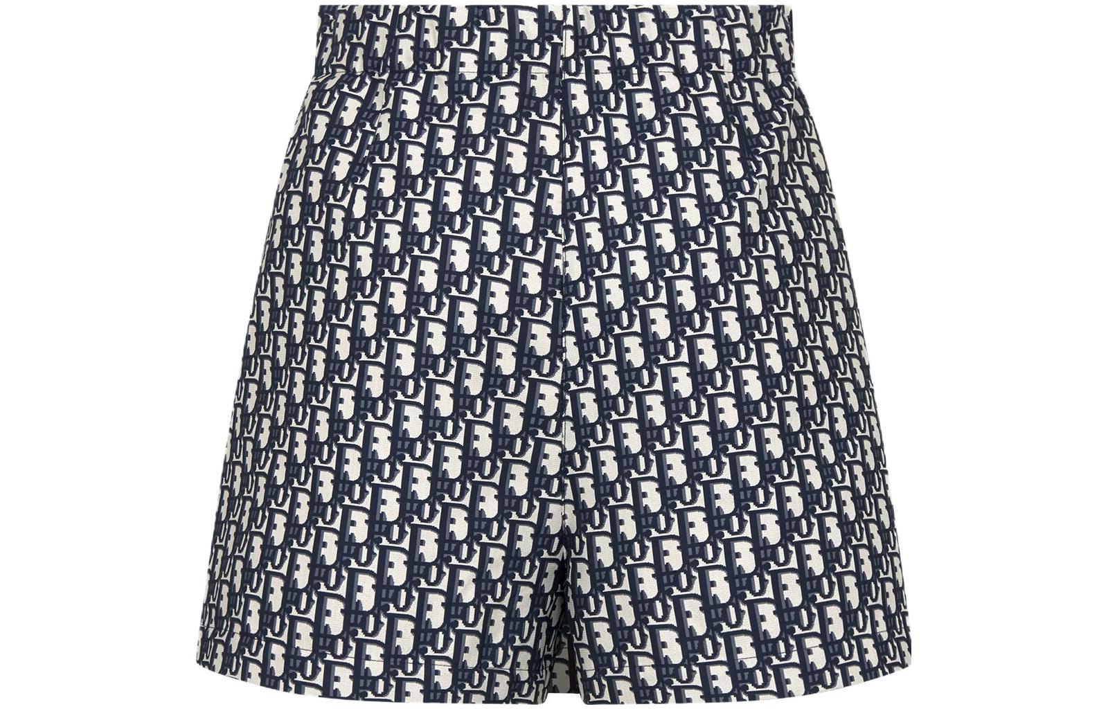 Lookbook (W) DIOR SS24 Oblique Jacquard Taffeta Flared Shorts Wanita 357P15A2970-X5803