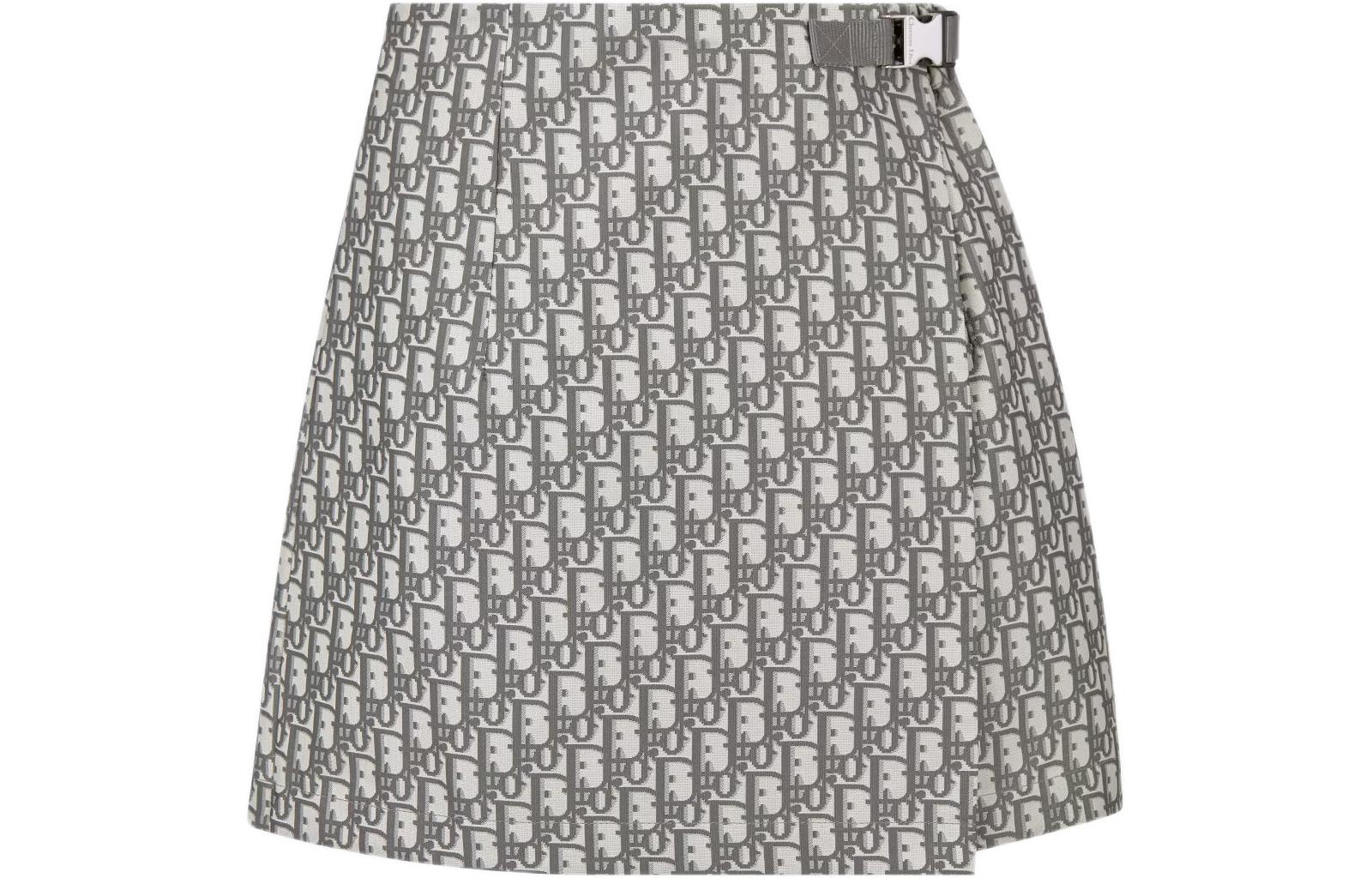 Purchase (W) DIOR SS24 Oblique Jacquard Taffeta Flared Shorts Wanita 357P15A2970-X5803