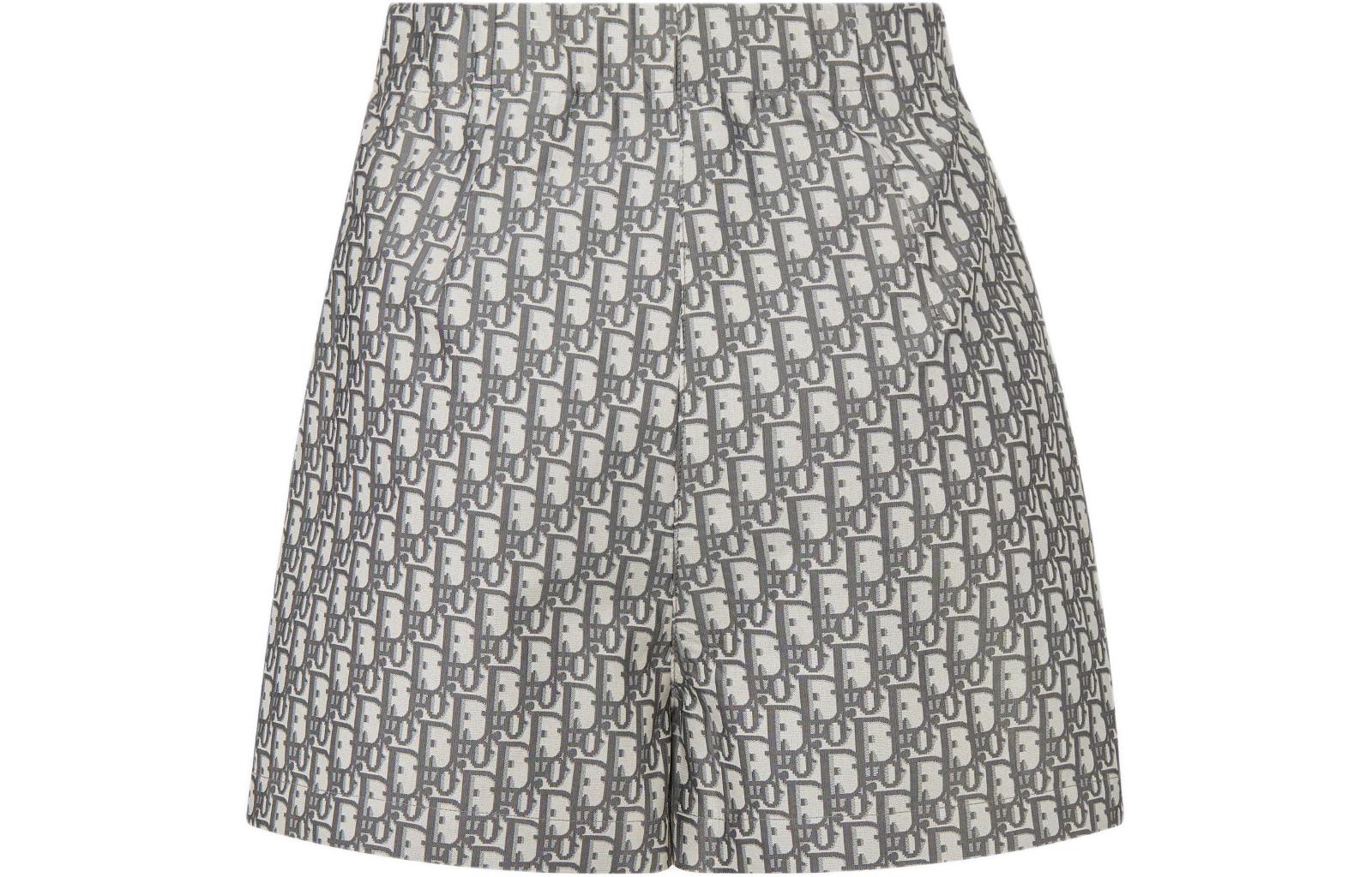 Details for (W) DIOR SS24 Oblique Jacquard Taffeta Flared Shorts Wanita 357P15A2970-X5803