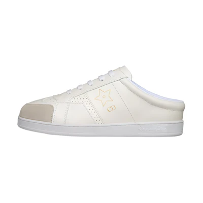 (W) Dior Star 'White Leather Low-Top'