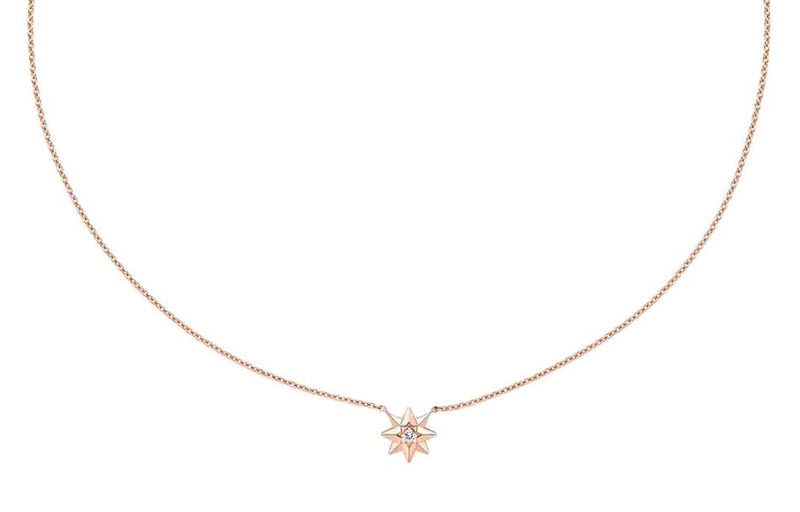 (Women) DIOR Star Pattern 18K Rose Gold Necklace for Women JRDV952450000