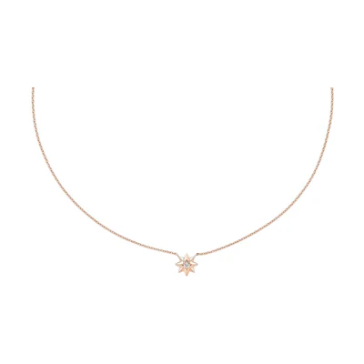 (Women) DIOR Star Pattern 18K Rose Gold Necklace for Women JRDV952450000