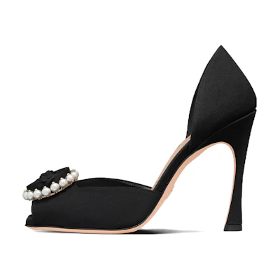 (W) Dior Stiletto 'Rose Leather Black'