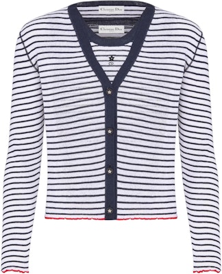 (Women) DIOR Striped Crew Neck Button-Up Casual Set Women’s Blue 444W01AM785-X5883 Order (Women) DIOR Striped Crew Neck Button-Up Casual Set Women’s Blue 444W01AM785-X5883