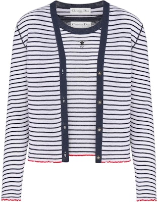 (Women) DIOR Striped Crew Neck Button-Up Casual Set Women’s Blue 444W01AM785-X5883 Lookbook (Women) DIOR Striped Crew Neck Button-Up Casual Set Women’s Blue 444W01AM785-X5883