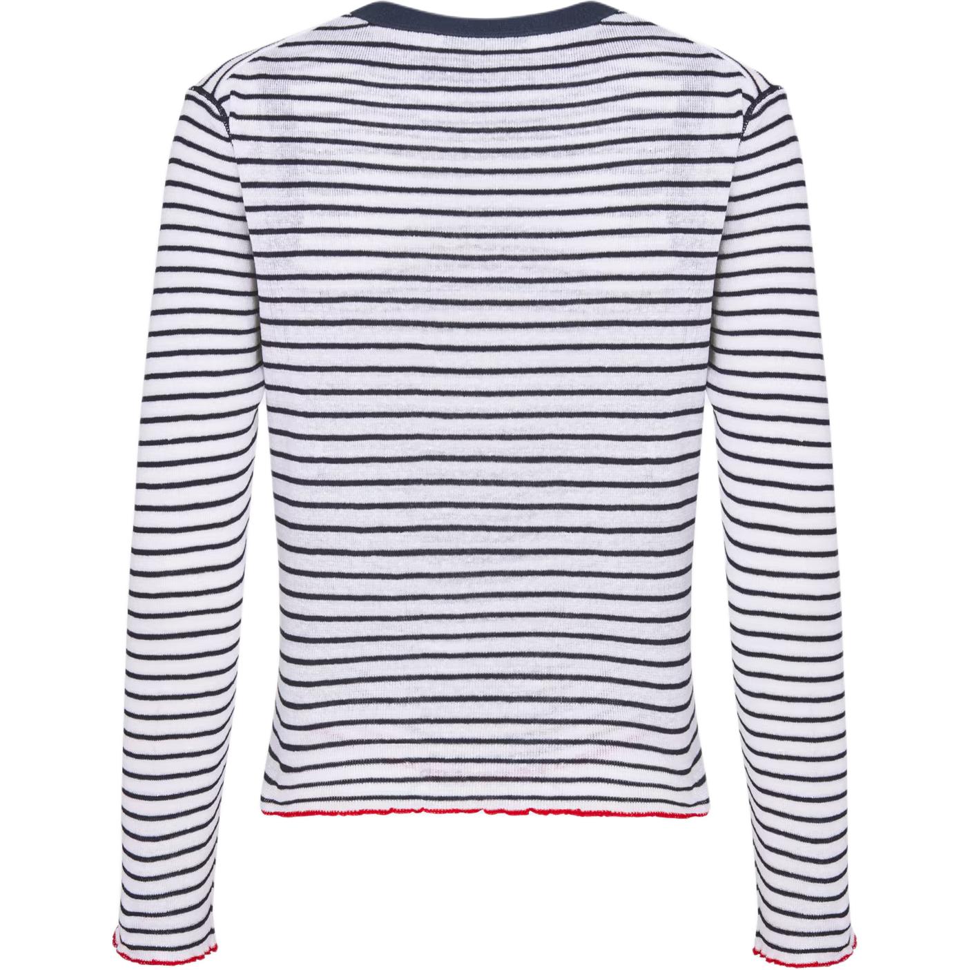 Shop (W) DIOR 條紋圓領針織休閒套裝 女士 藍色 444W01AM785-X5883