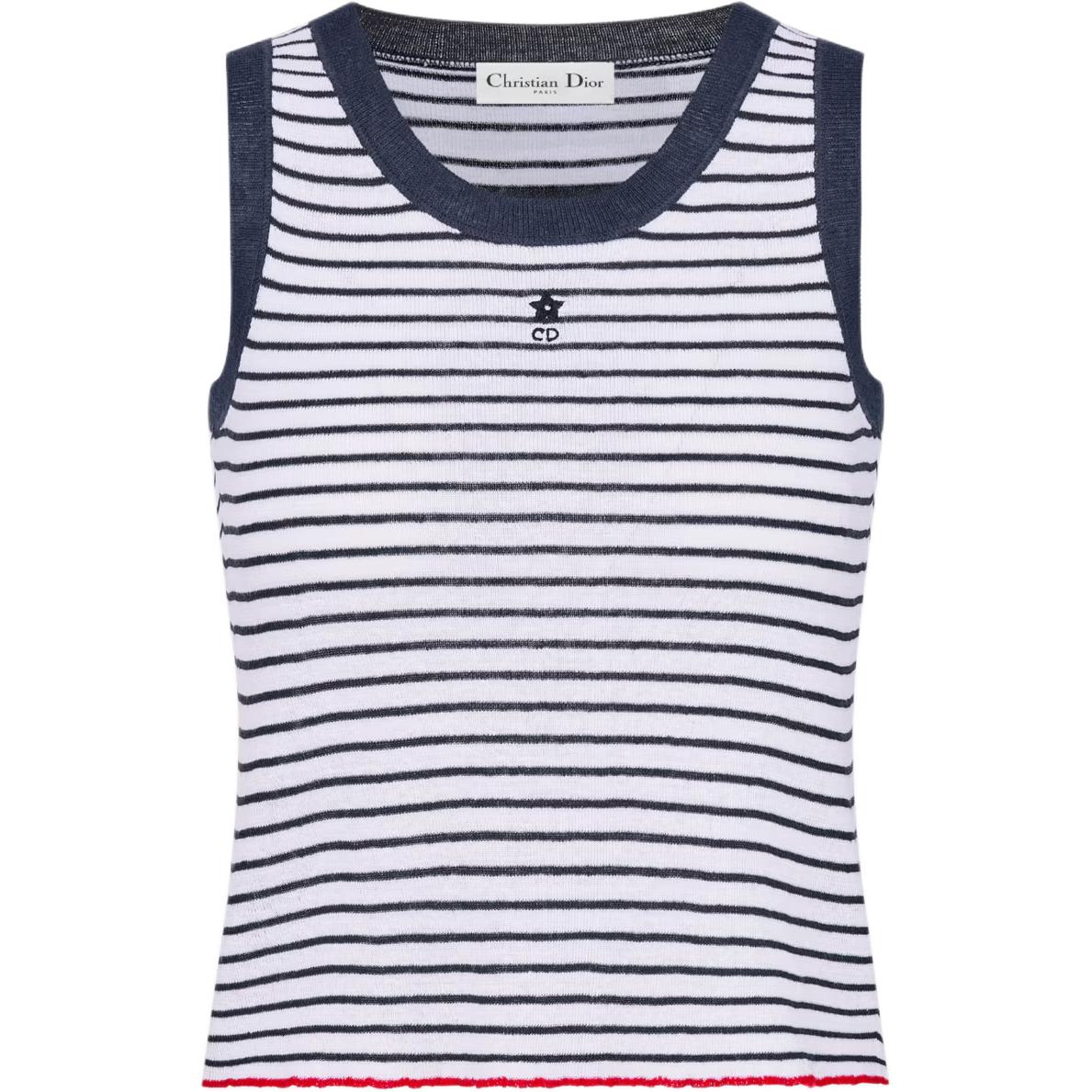 Purchase (W) DIOR 條紋圓領針織休閒套裝 女士 藍色 444W01AM785-X5883