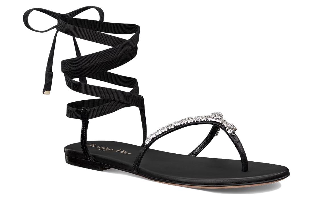 (W) Dior Sunset Leather Fashion Slide 'Black' 圖 2