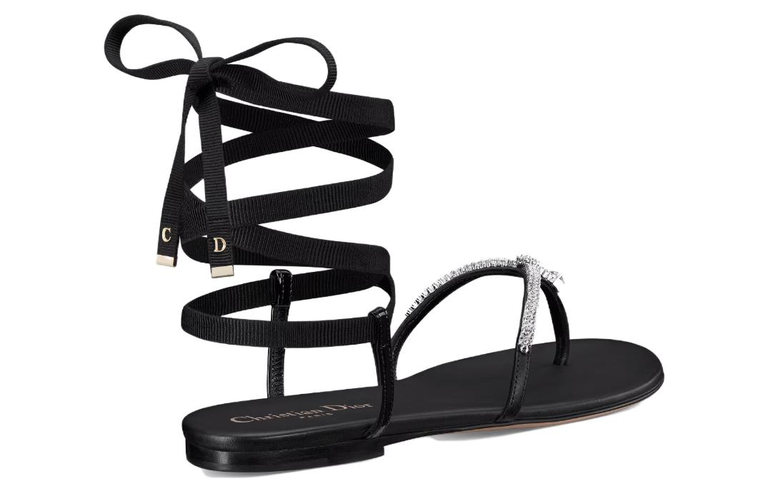 (W) Dior Sunset Leather Fashion Slide 'Black' 圖 4
