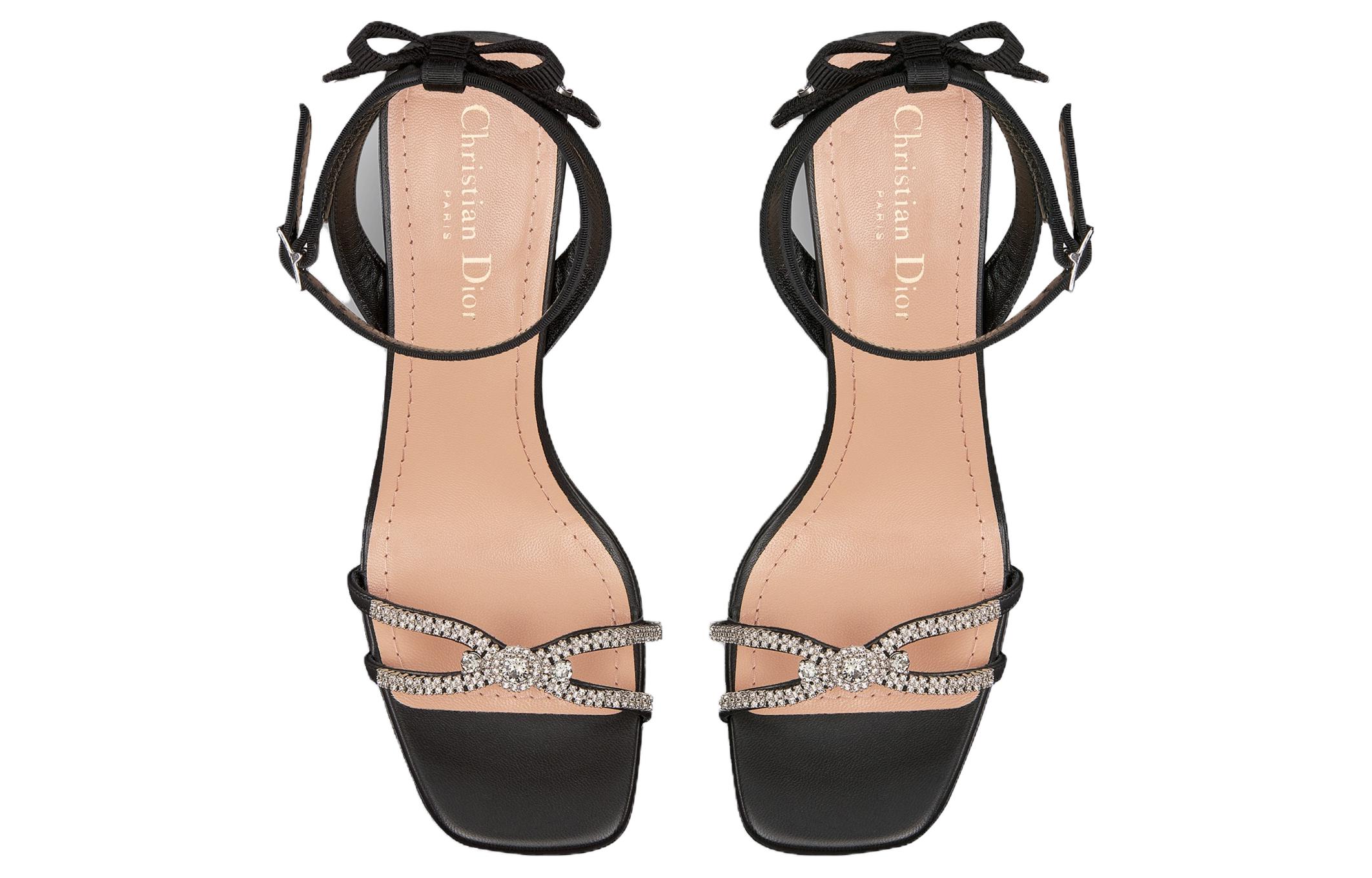 (W) Dior Sunset Leather Sandal 'Black Fashion Trend' 圖 5